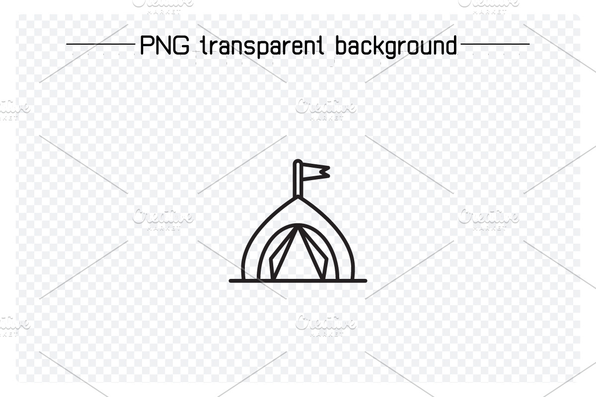 Camping Tent Icons Set, an Outline Icon by Designfour (Photo 6 of 7)