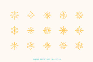 50 unique snowflakes icon