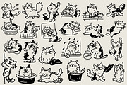 Cat Days: 100 Textured Kitties Pack, an Animal Illustration by Veyla (Thumbnail 6 of 14)