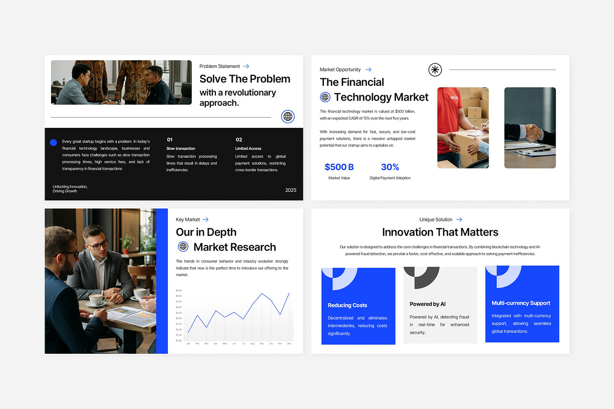 White Blue Modern Startup Pitch Deck, a Presentation Template by Eklip Studio (Photo 4 of 6)