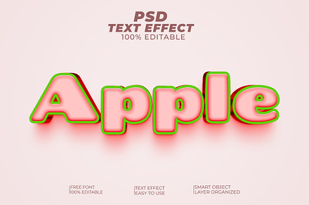 Apple PSD Text Style Effect, a Layer Style Add-On by Md Imamul