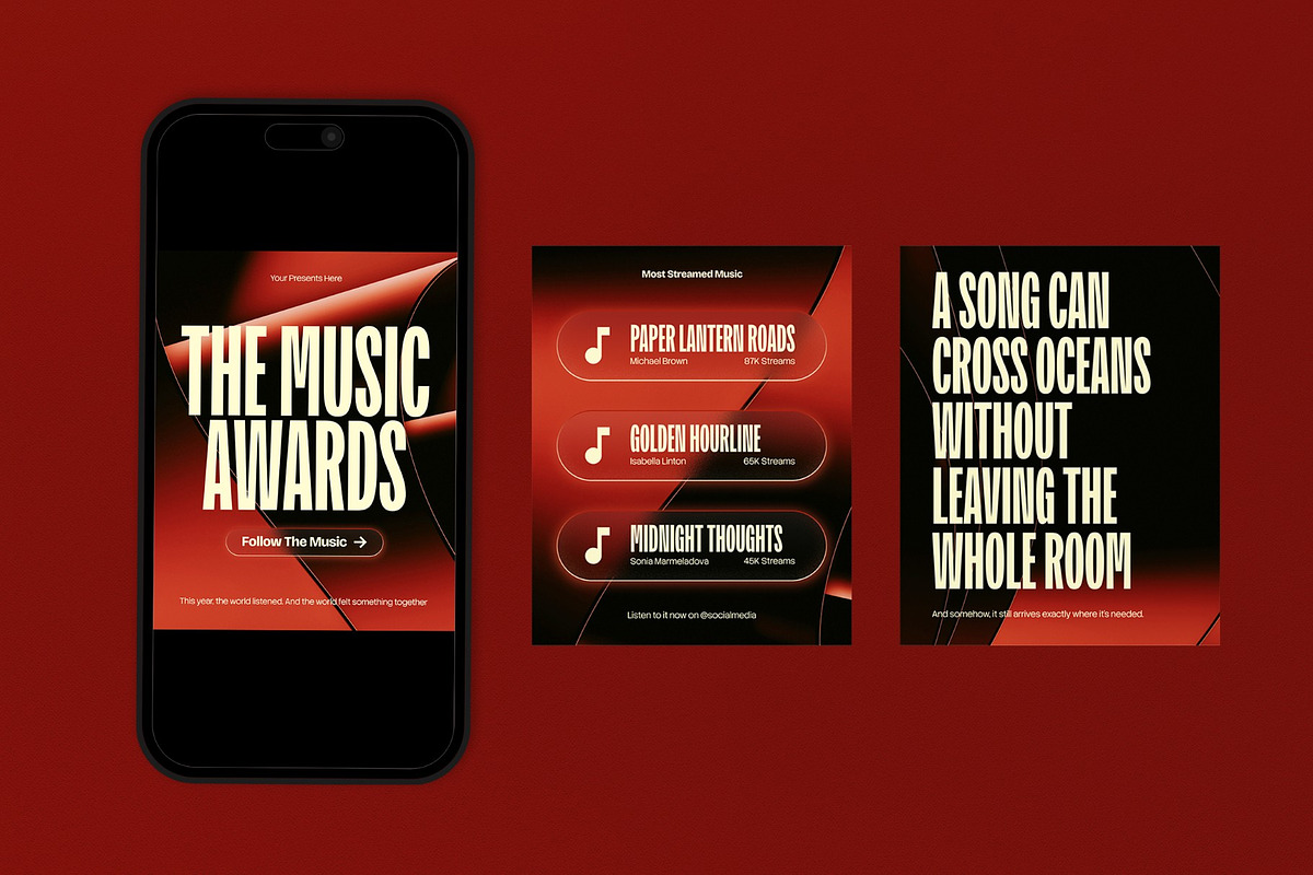 Music Instagram - Figma Affinity, a Social Media Template by graphicook (Photo 3 of 3)