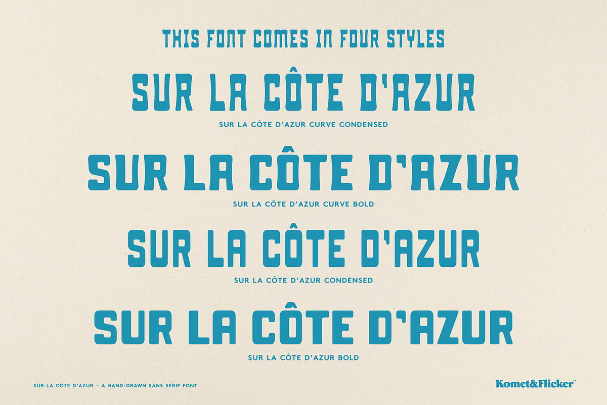 Sur La Cote d'Azur, a Sans Serif Font by Komet & Flicker (Photo 14 of 15)