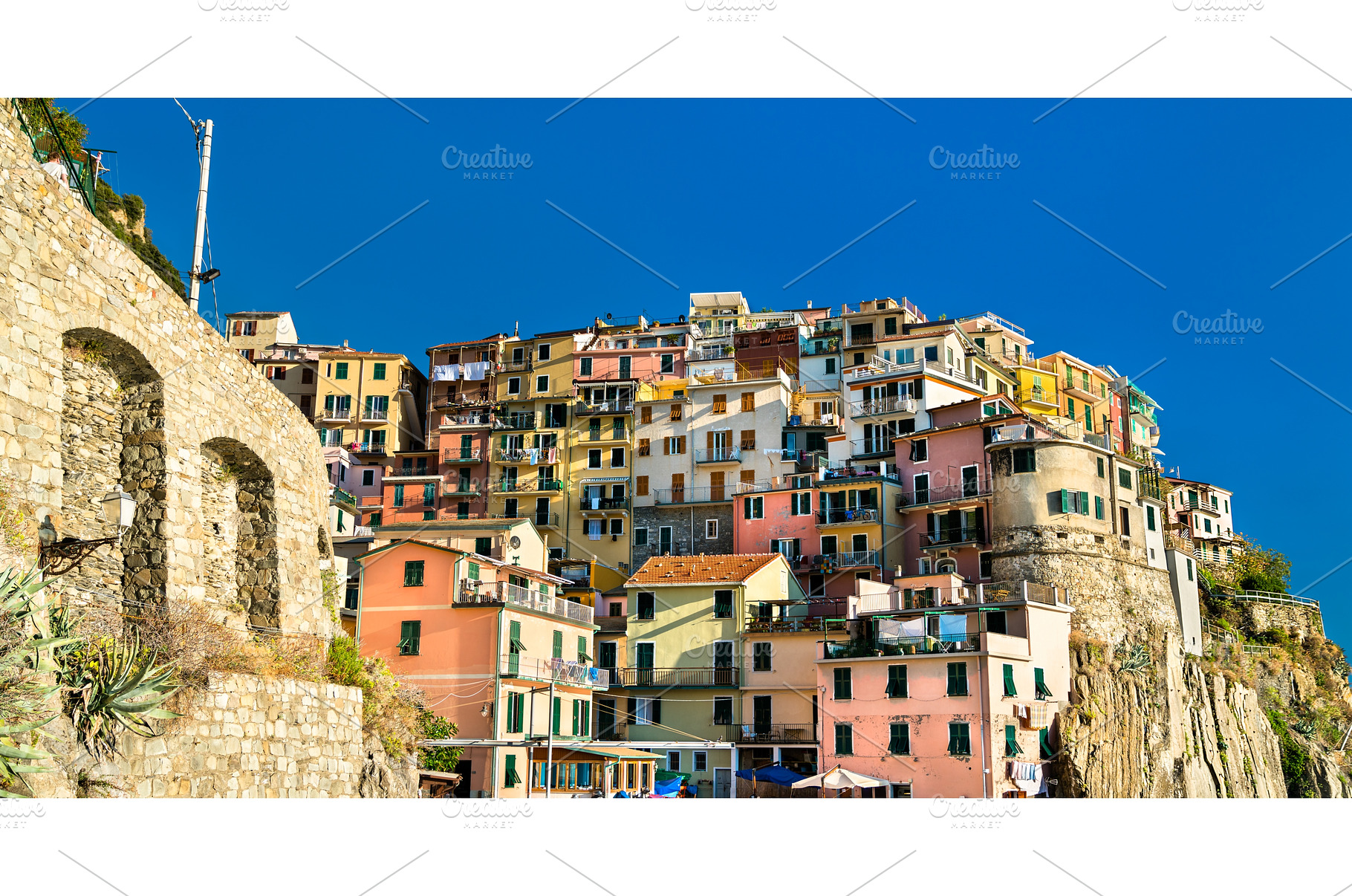Manarola Village at the Cinque Terre, an Architecture Photo by Leonid Andronov