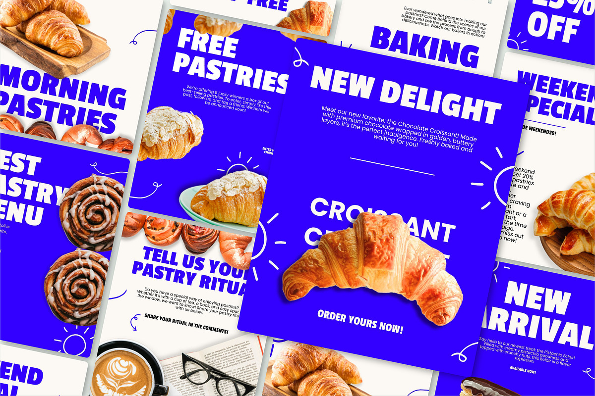 Canva Pastry Instagram Kit Template, a Design Template by SecondBrain Store (Photo 1 of 10)