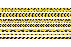 Police Stripe Tapes, Danger Border.