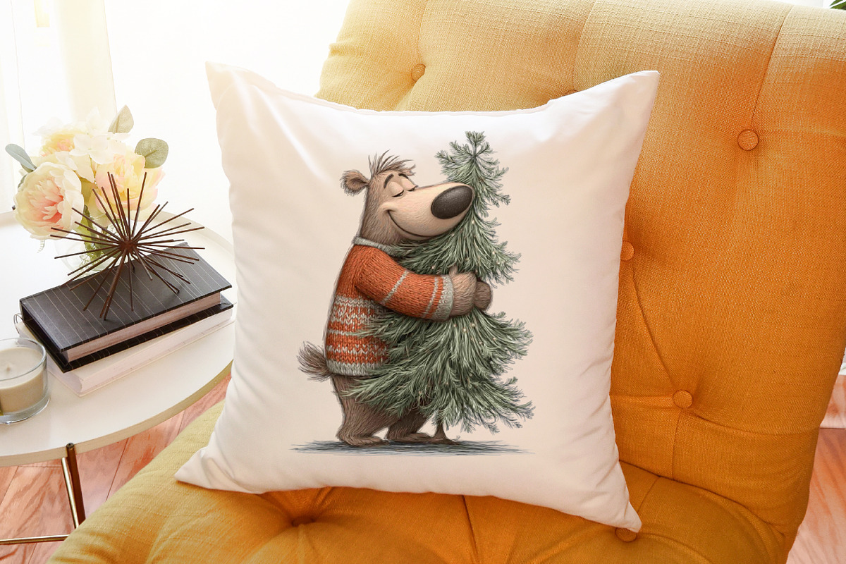 Christmas Bear Clipart, an Illustration by Sublimation Artist (Photo 6 of 6)