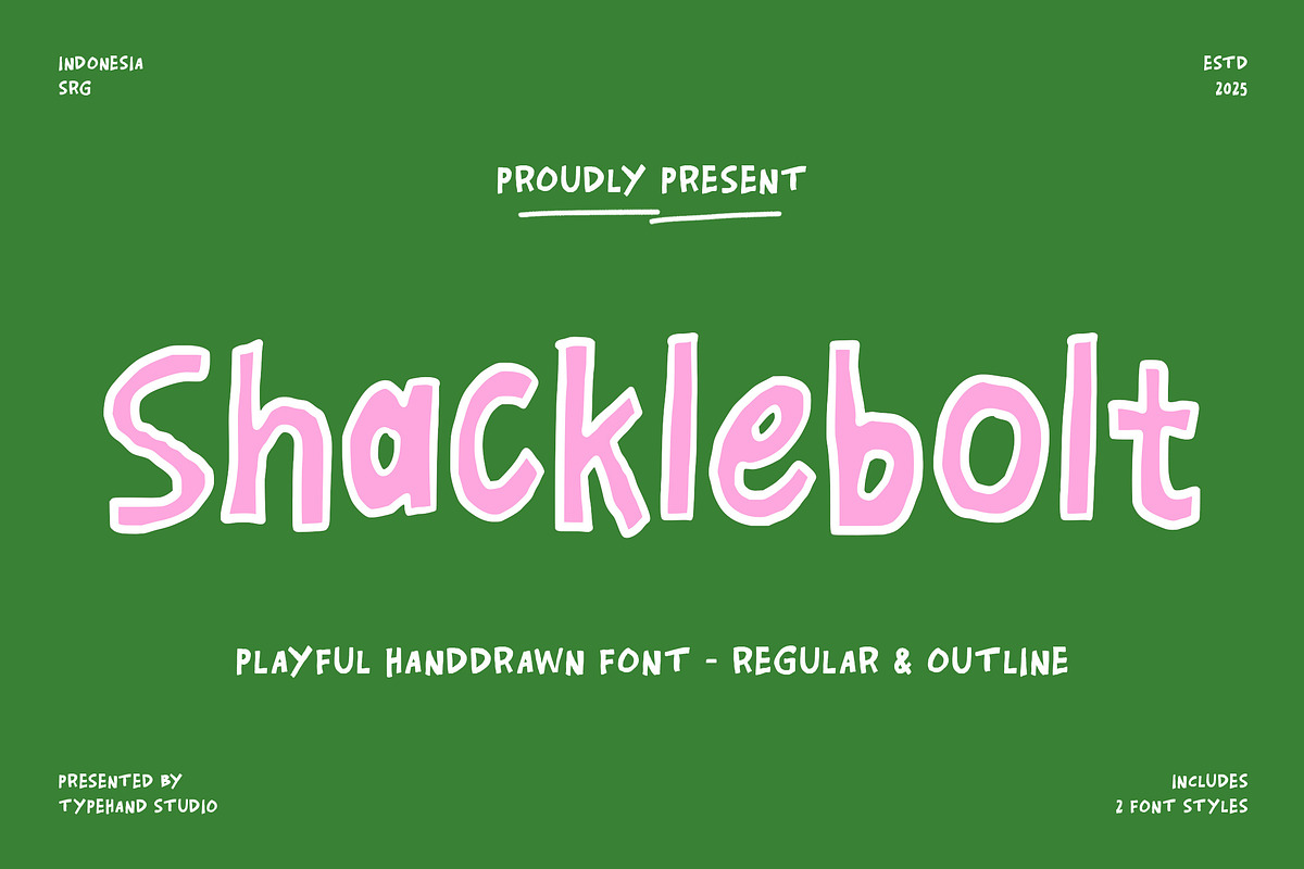 Shacklebolt Playful Handwritten, a Handwritten Font by Typehand Studio (Photo 1 of 9)