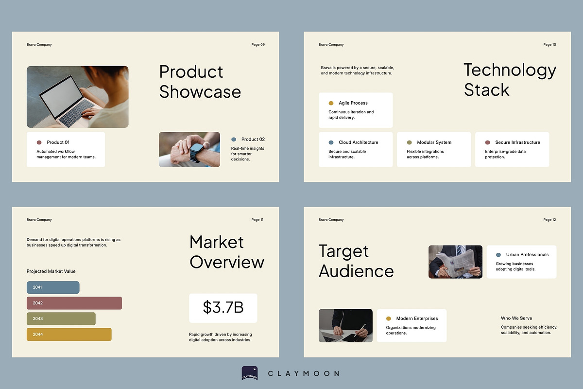 Company Profile & Business Overview, a Presentation Template by Claymoon Lab (Photo 3 of 7)