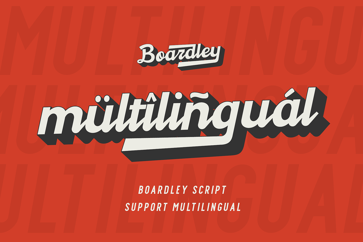 Boardley Script - Layered Font preview 7