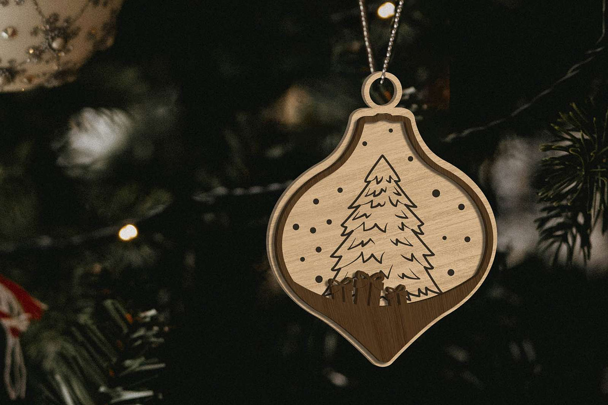 Christmas Ornaments Set, Decoration, a Templates & Theme by LaserCutano (Photo 6 of 7)