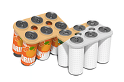 Drink Can 4-Pack Holder Mockup, a Packaging Mockup by graphicsauce (Thumbnail 2 of 4)
