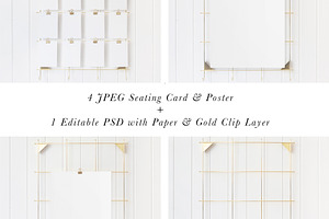 Wedding Seating Card & Poster Mockup
