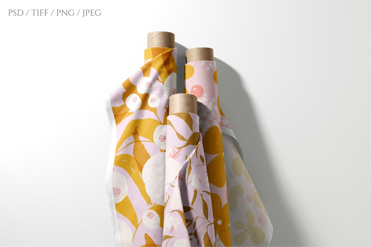 Blush & Ochre. Floral Patterns, a Pattern Graphic by PaperJamLab (Photo 4 of 13)