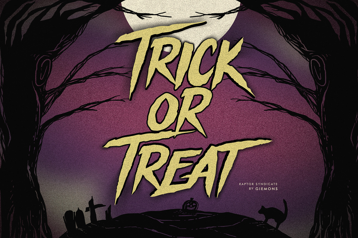 Raptor Syndicate - Halloween Font, a Serif Font by giemons™ (Photo 4 of 6)