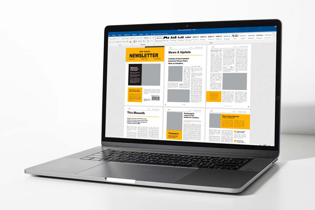 High School Simple Newsletter, a Brochure Template by UICreative (Photo 5 of 5)