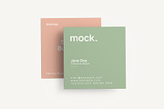 Square Business Card Mockup Bundle, an Advertising Mockup by graphypix (Thumbnail 10 of 14)