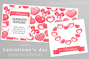 SET / ROSE Valentine's day, Pattern, a Decorative Illustration by Nadin_Lebedeva (Thumbnail 2 of 7)