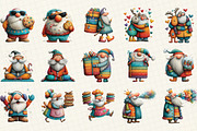 Quirky Christmas Santa Clipart, an Illustration by DreamCafeArt (Thumbnail 2 of 6)