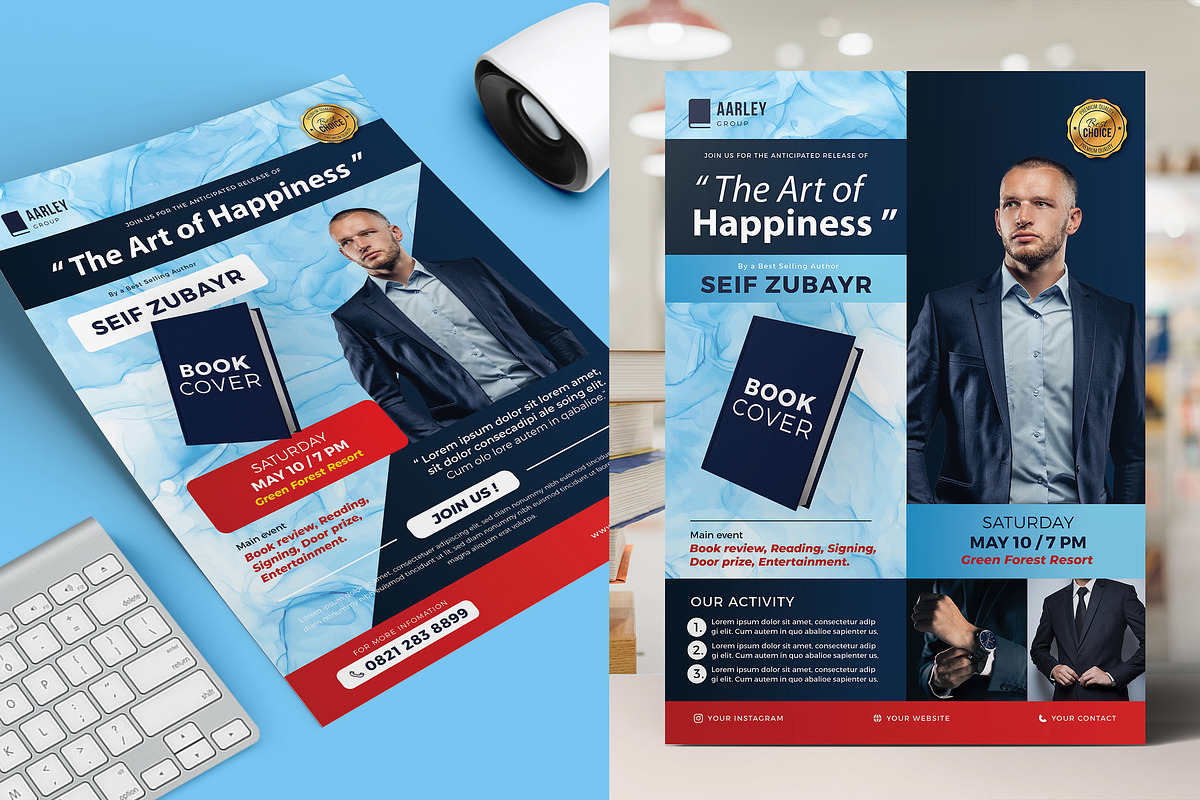 Book Launch Flyer, a Flyer Template by Aarley Kaiven