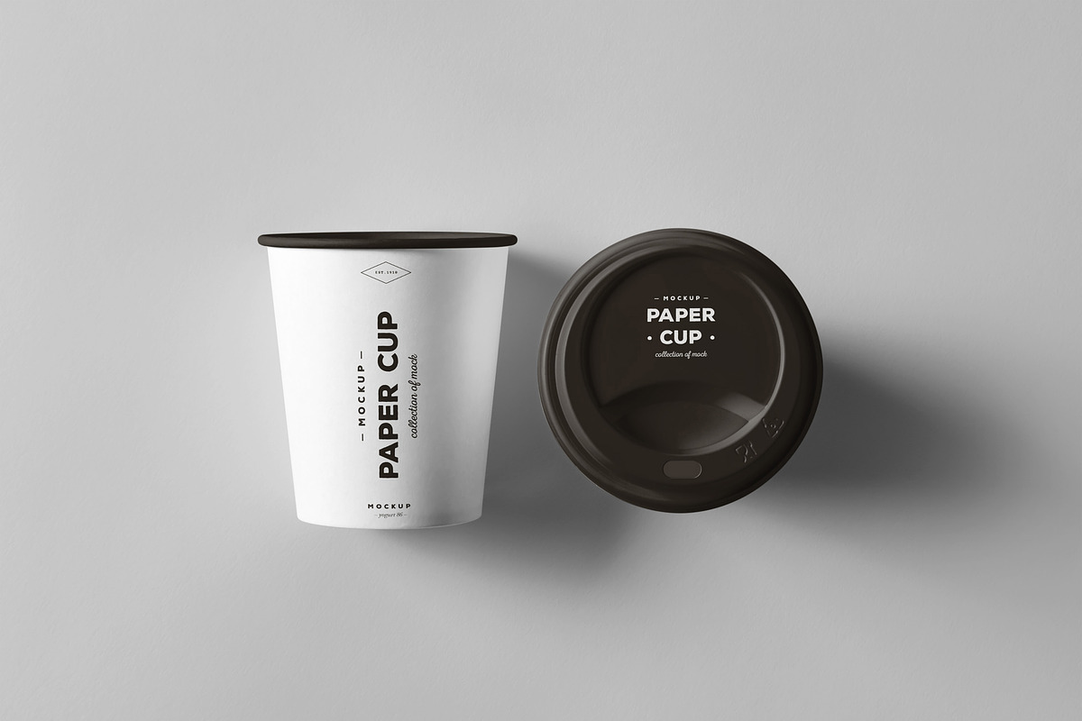 Paper Cups Mock-up, a Cups & Container Mockup by Yogurt86 (Photo 7 of 9)