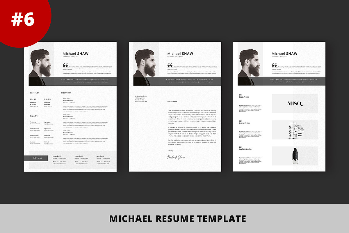 Resume Template Bundle - Vol 04, a Resume Template by Nina Shaw (Photo 7 of 12)