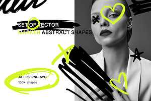 150+ vector marker abstract shapes
