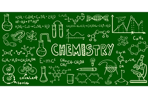 Chemist school board. Chemical, an Education Illustration by Stock-Smart-Start