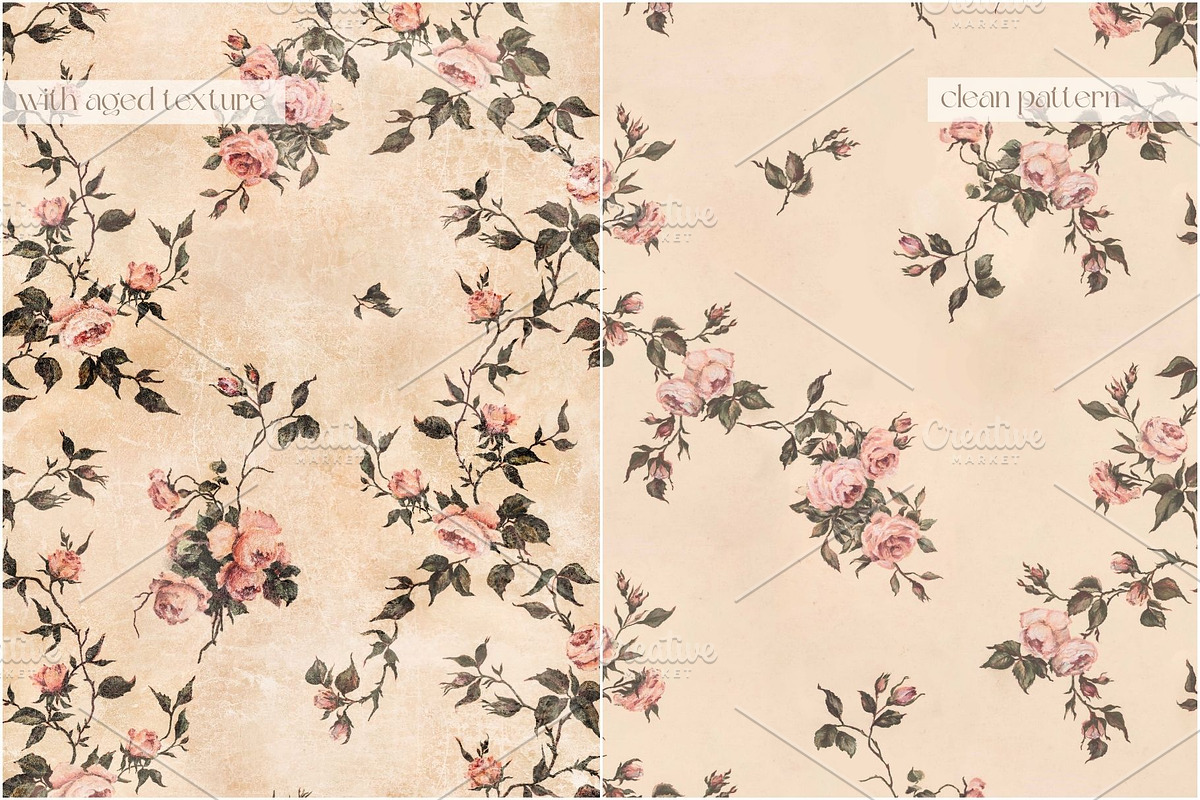 Château Rose Seamless Pattern, a Pattern Graphic by MouseGrey (Photo 7 of 9)