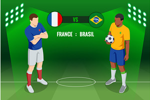 Isometric football match poster with, a Sport Illustration by Golden Sikorka