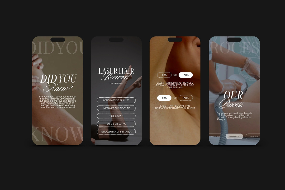 Laser Hair Removal Reels Templates, a Social Media Template by Terraa Studio Design (Photo 2 of 5)