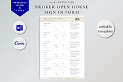 Real Estate Open House Sign In Sheet, a Flyer Template by yesitisprintable (Thumbnail 3 of 5)