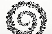50 Elegant Floral Leaf Spiral Frame, a Decorative Illustration by Amazin_art (Thumbnail 24 of 39)