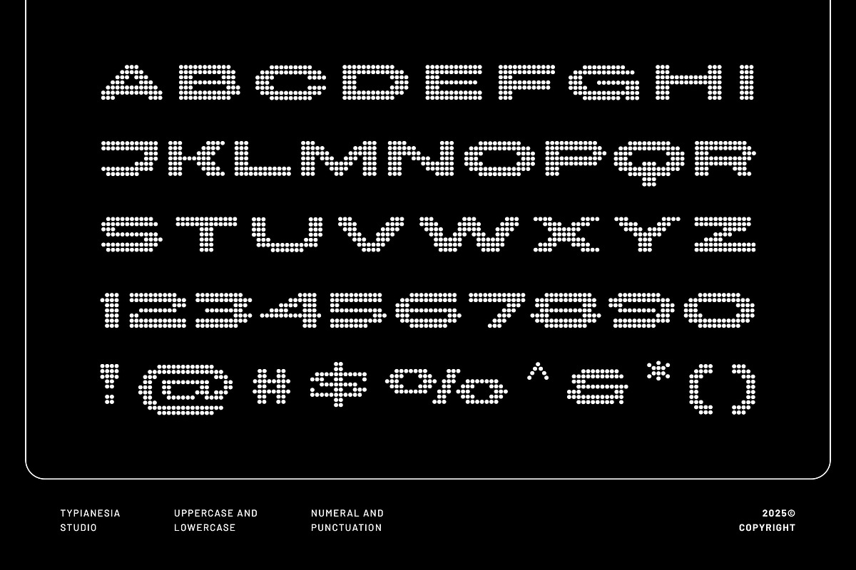 Neo Rizon - Modern Dot Display, a Sans Serif Font by Typia Nesia (Photo 2 of 12)