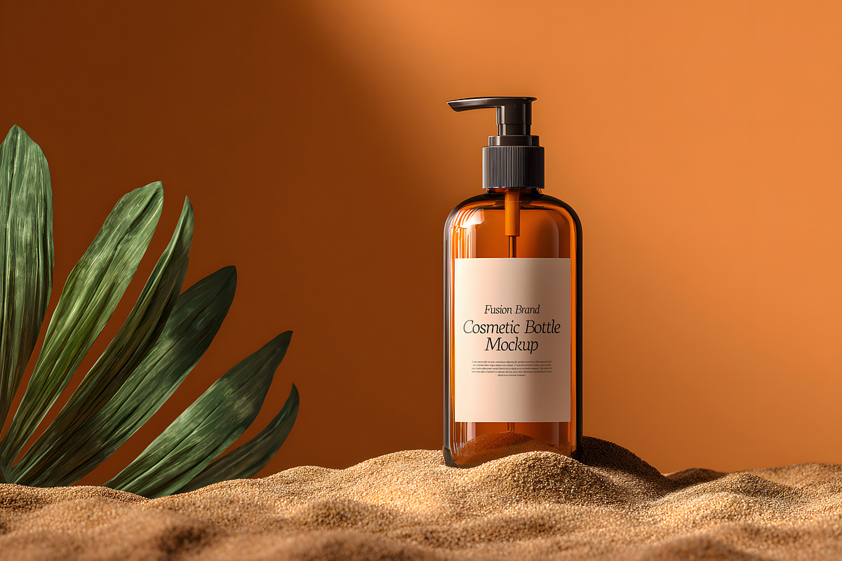 Cosmetic Bottle label Mockup, a Packaging Mockup by GenesisCreativeCo (Photo 1 of 2)