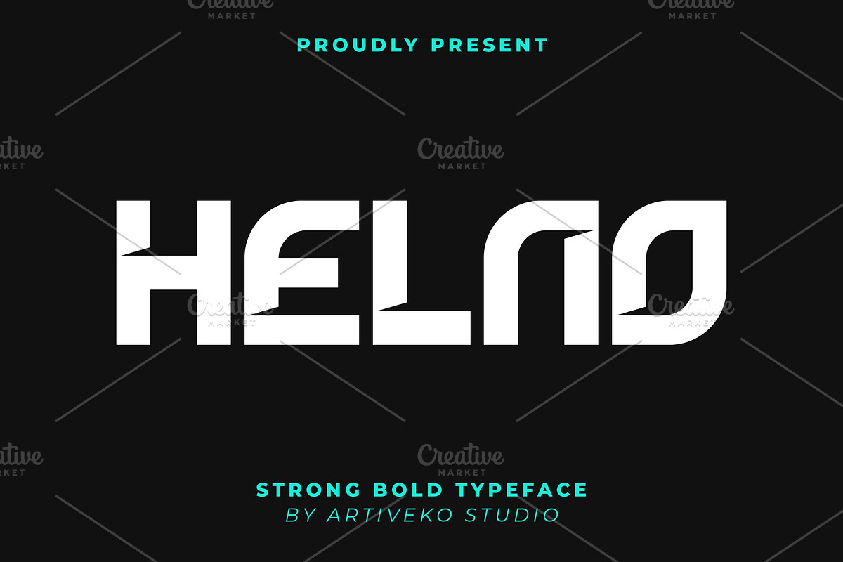 Helno Strong Bold Font, a Sans Serif Font by Artiveko (Photo 1 of 7)