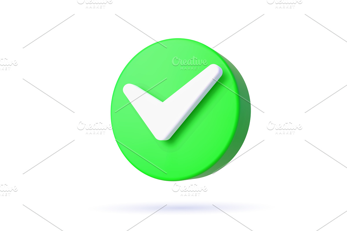 3D check list icon, checklist tick, an Object Illustration by Buch&Bee