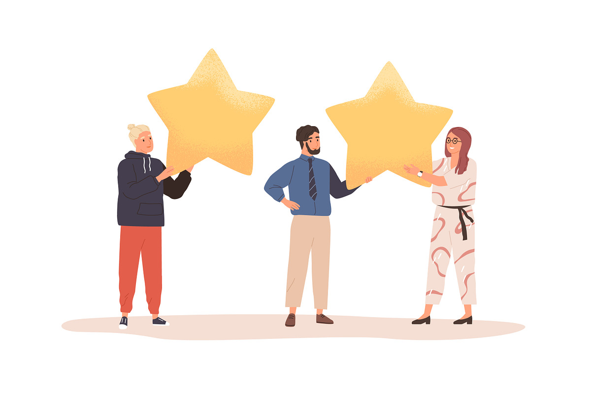People giving feedback concept, a Person Illustration by Good Studio (Photo 3 of 3)