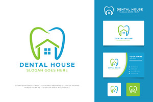 Tooth Home Dental House Logo, a Branding & Logo Template by Signatoro