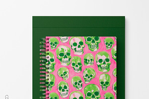 Pink & Green Halloween Patterns