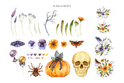 Watercolor Halloween Clipart, an Object Graphic by Valin Malin (Thumbnail 2 of 14)