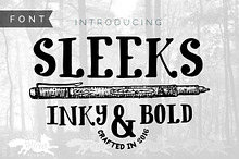 Sleeks Bold Serif, Hand-Drawn TTF