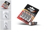 Battery Blister Pack Mock-Up, a Product Mockup by DesignRushMarket (Thumbnail 3 of 9)