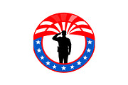USA Officer Salute Icons Set, an Object Graphic by yasushie (Thumbnail 6 of 16)