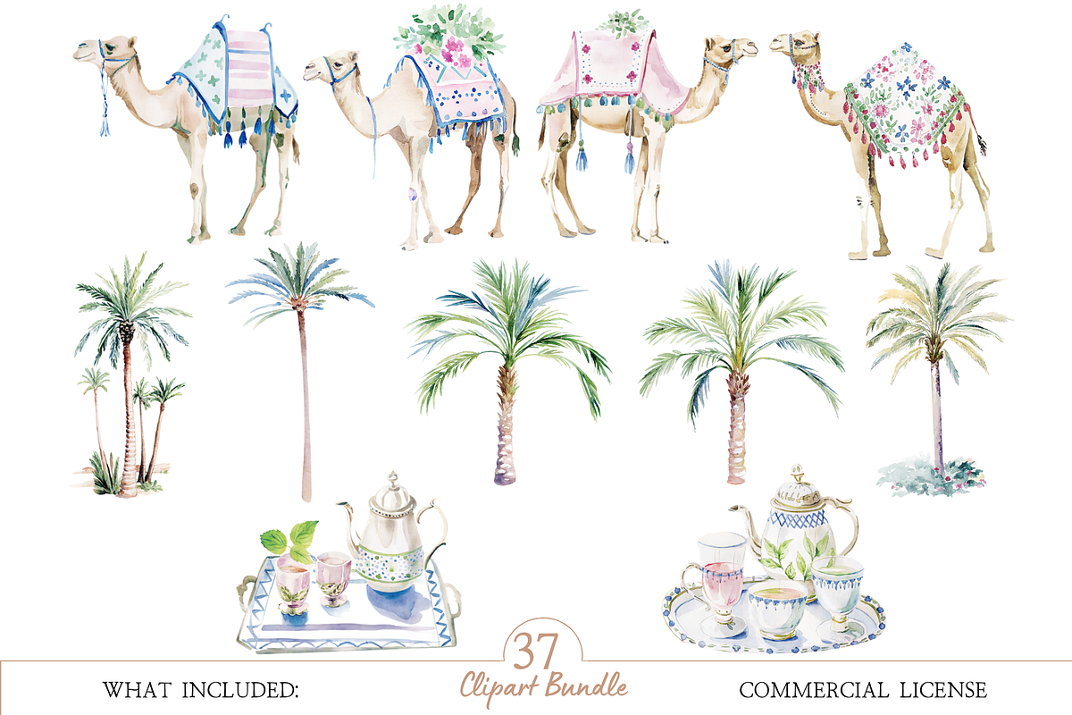 Moroccan Aesthetic Summer Clipart, an Illustration by MockupWizard (Photo 4 of 6)