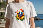 Watercolor Sunflower 4th of July Su, an Illustration by SVGArt (Thumbnail 3 of 7)