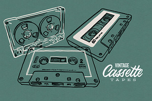 Hand Drawn Cassette Tapes