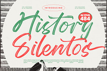 History Silentos Brush Script Font