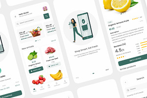 Fresh Cart-Grocery Mobile App UI Kit