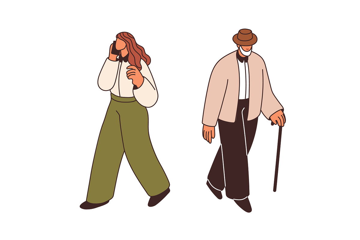 People citizens walk on street set, a Person Illustration by Good Studio (Photo 10 of 10)